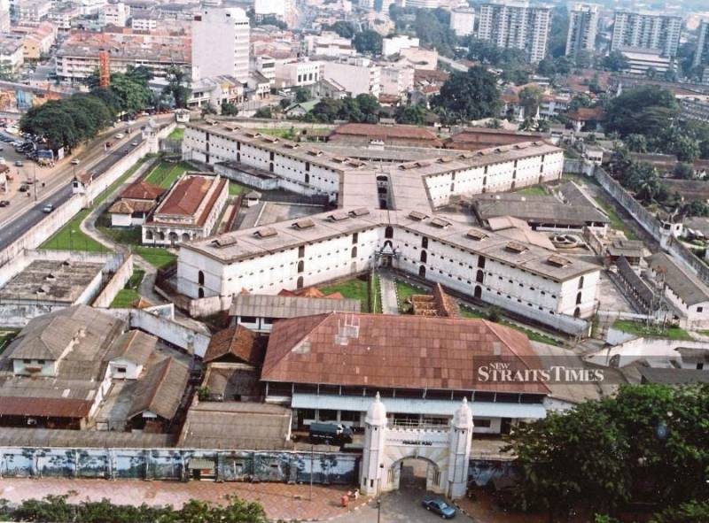 An aerial view of Pudu Jail in Jalan Hang Tuah, Kuala Lumpur, taken on April 16, 1975. - NSTP/File pic