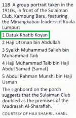 Khatib Koyan, 1910-an