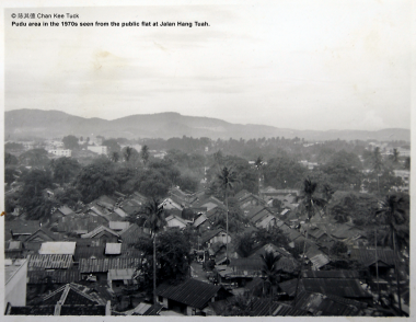 Pudu area in the 1970s seen from the public flat at Jalan Hang Tuah