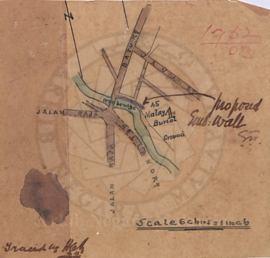 Peta lokasi kubur lama (1903)