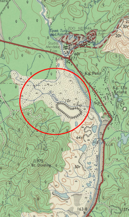 Lembah Sungai Gisir, 1967 (Bulatan merah)