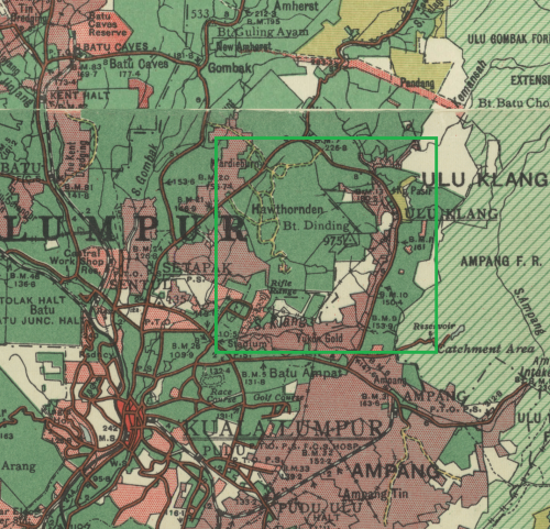 Peta sekitar H, 1950