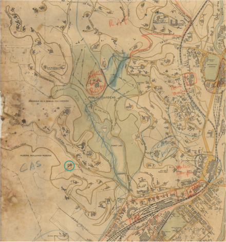 This 1935 Kuala Lumpur Map presents the original contextual setting of the Federal Quarters of Federal Hill-Swettenham Road (Carcosa)-Public Gardens.