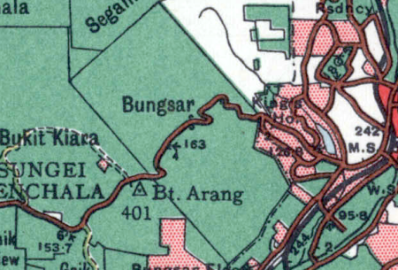 Peta sekitar Bungsar Estate, 1950