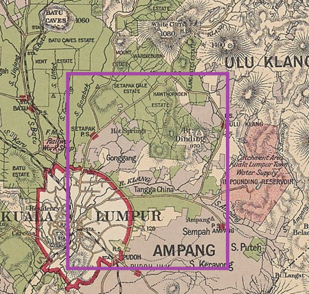 Peta sekitar Gonggang, 1904