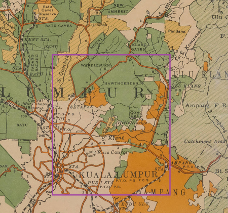 Peta sekitar Gonggang, 1926