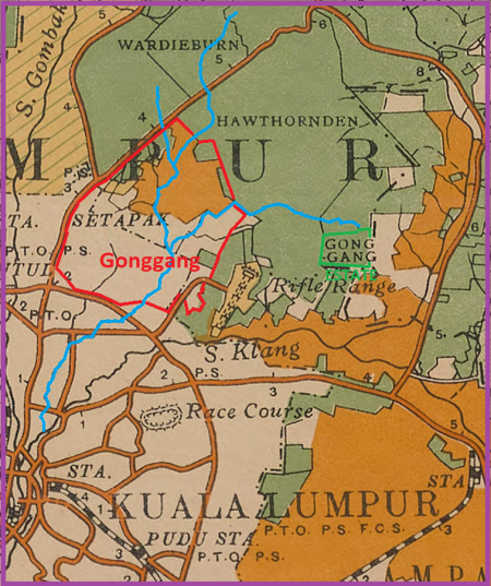 Peta Gonggang, 1926