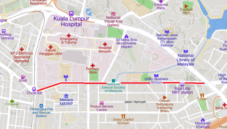Peta Jalan Raja Muda Abdul Aziz, kini